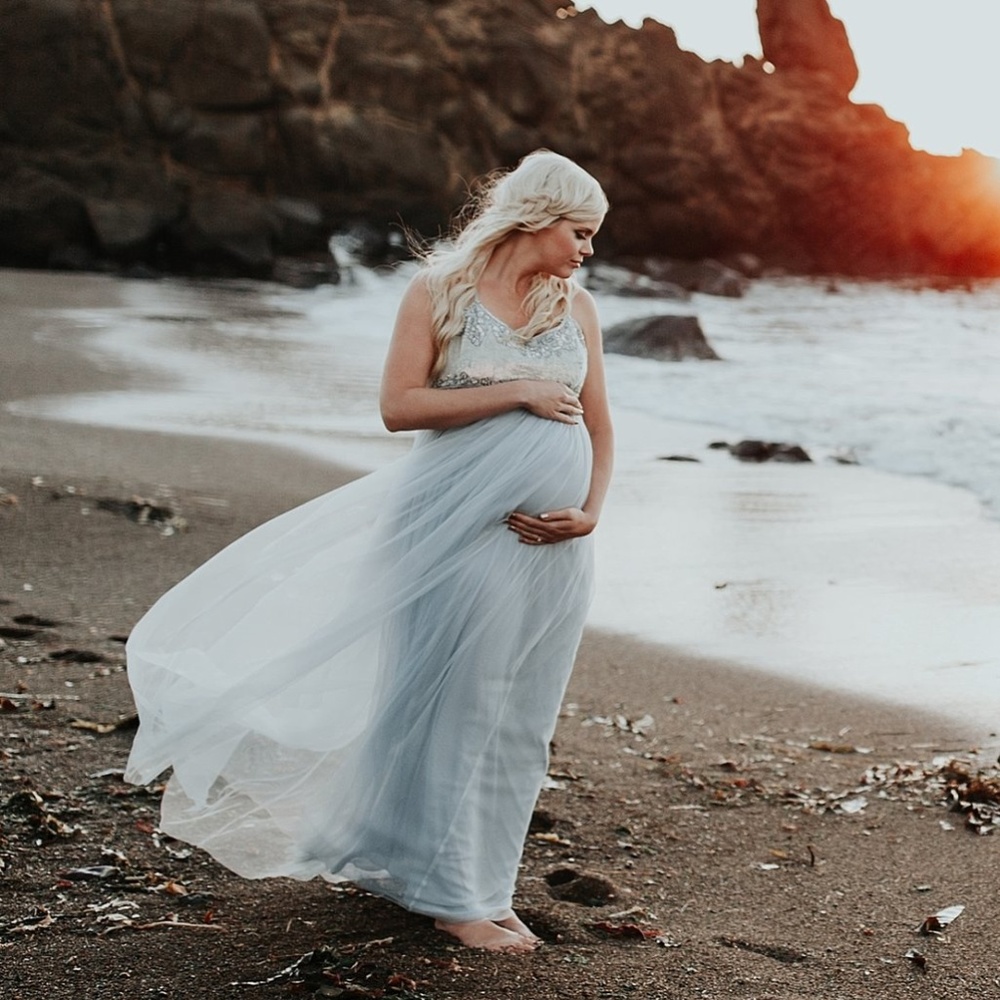 Needle & Thread Strappy Backless Tulle Maxi